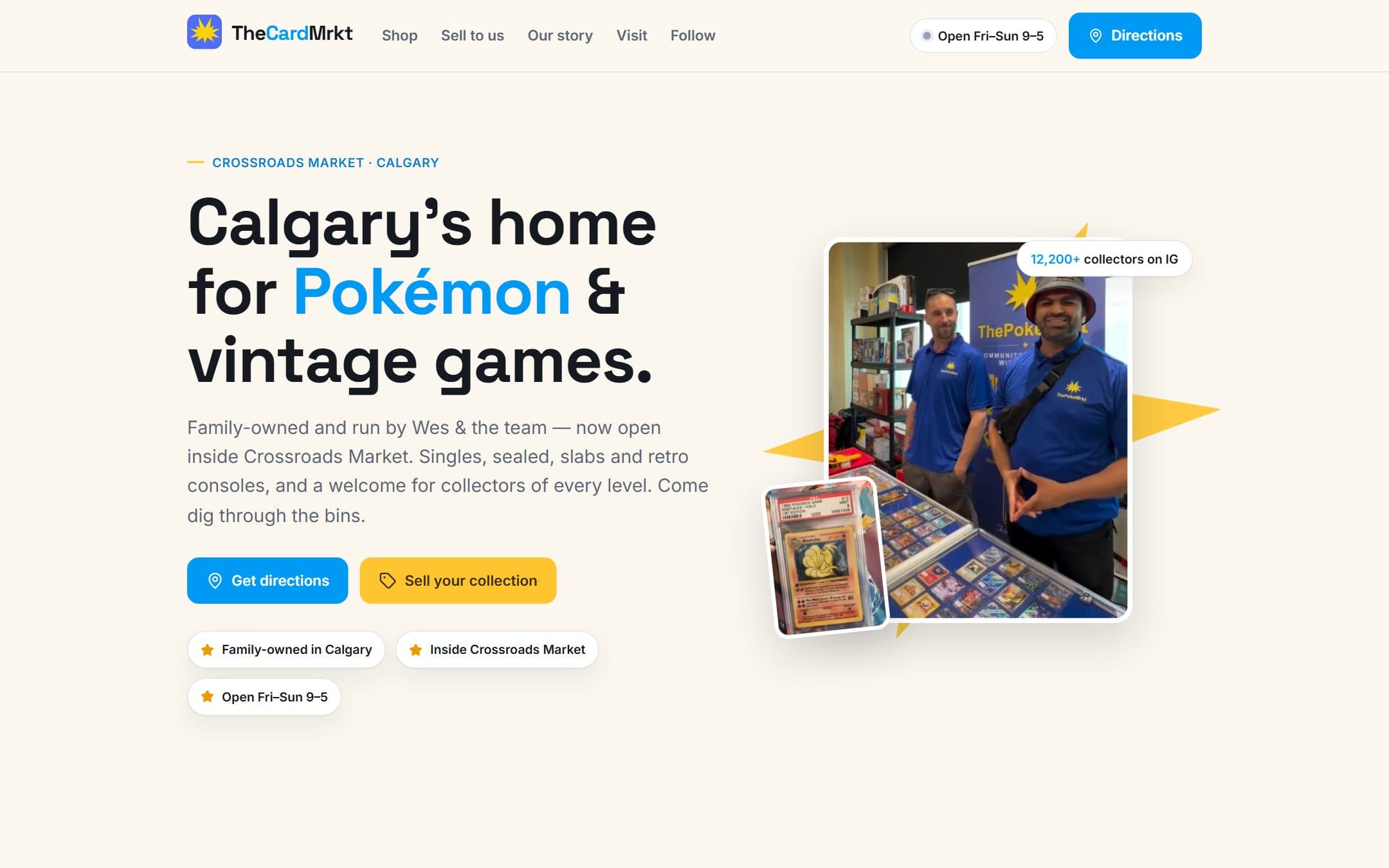 TheCardMrkt — website built by Aware Digital